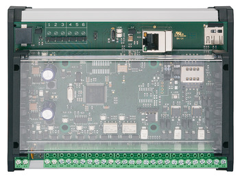 Wall terminal set, Häfele Dialock WT 410, external switch design without frame, dimensions of reader cover: 55 x 55 mm