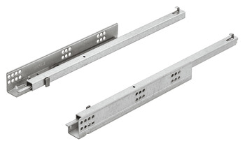 Concealed runner, Häfele Matrix Runner UM A25, single extension, load bearing capacity up to 25 kg, steel, pin installation