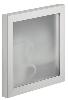 Aluminium frame with glass panel, Service+ customised, wood